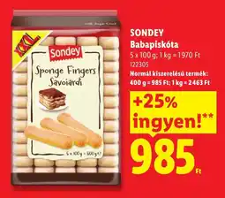 Lidl Sondey babapiskóta ajánlat