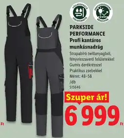 Lidl Parkside performance profi kantáros munkásnadrág ajánlat