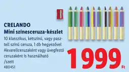 Lidl Crelando mini színesceruza-készlet ajánlat