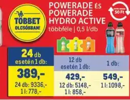 Metro Powerade és Powerade hydro active ajánlat