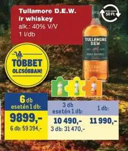 Metro Tullamore D.E.W. ir whiskey ajánlat