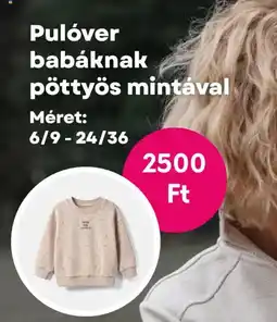 Pepco Pulóver babáknak pöttyös mintával ajánlat