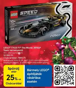 Tesco Lego F1 The movie APXGP Team Race Car ajánlat