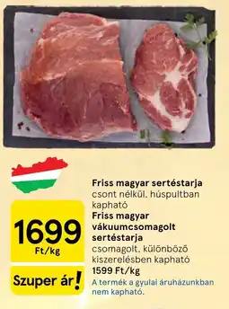 Tesco Friss magyar sertéstarja ajánlat