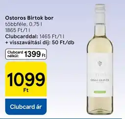 Tesco Ostoros birtok bor ajánlat