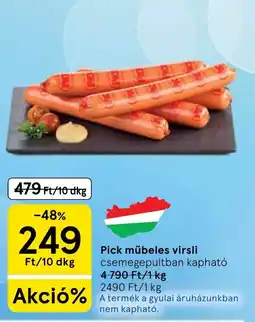 Tesco Pick műbeles virsli ajánlat