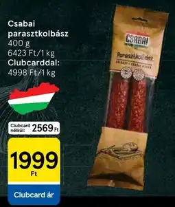 Tesco Csabai parasztkolbász ajánlat