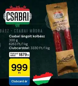 Tesco Csabai lángolt kolbász ajánlat
