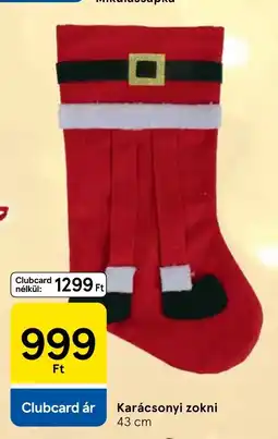 Tesco Karácsonyi zokni ajánlat