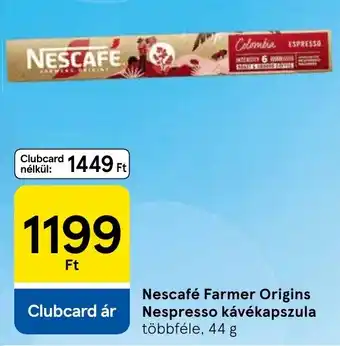 Nescafe farmer origins nespresso kávékapszula