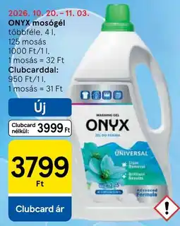 Tesco Onyx mosógél ajánlat