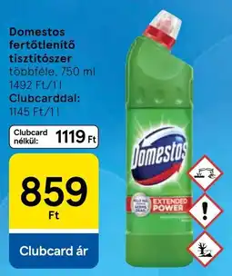 Tesco Domestos fertőtlenítő tisztítószer ajánlat