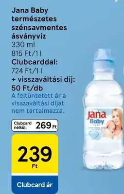 Tesco Jana Baby természetes szénsavmentes ásványvíz ajánlat