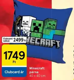 Tesco Minecraft párna ajánlat