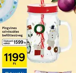 Tesco Pingvines szívószálas befőttesüveg ajánlat