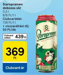 Tesco Staropramen dobozos sör ajánlat