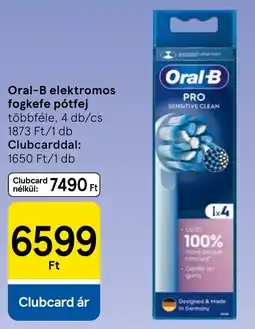 Tesco oral-b elektromos fogkefe pótfej ajánlat