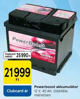 Tesco Powerboost akkumulátor ajánlat