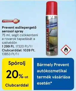 Tesco Prevent esőlepergető aerosol spray ajánlat