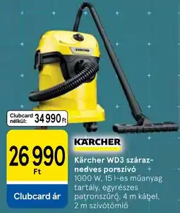 Tesco Karcher wd3 szaraz-nedves porszivo ajánlat