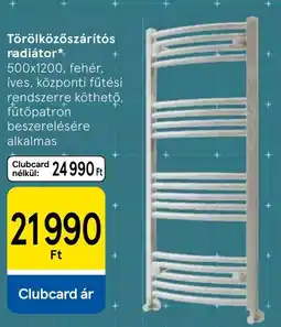 Tesco Törölközőszárítós radiátor ajánlat
