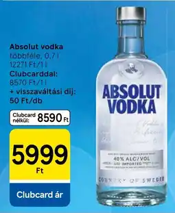 Tesco Absolut vodka ajánlat