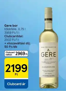 Tesco Gere bor ajánlat