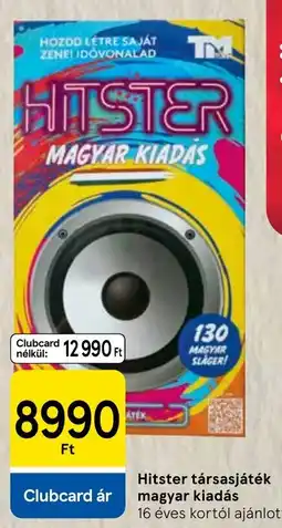 Tesco Hitster magyar kiadás ajánlat