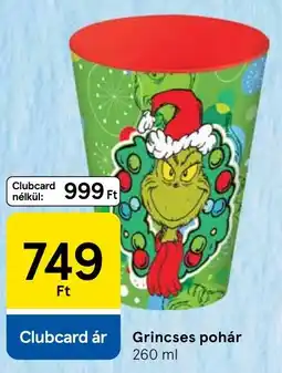 Tesco Grincses pohár ajánlat