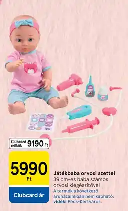 Tesco Játék baba orvosi szettel ajánlat
