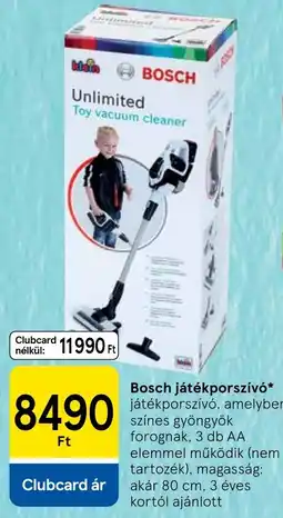 Tesco Bosch játékporszívó ajánlat