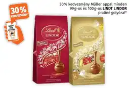 Müller Lindt lindor praliné golyó ajánlat