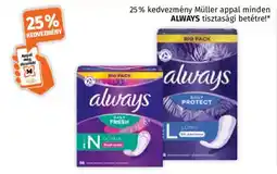 Müller Always tisztasági betét ajánlat