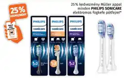 Müller Philips sonicare elektromos fogkefe pótfeje ajánlat
