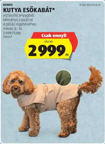 Romeo kutya esőkabát
