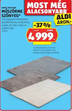 ALDI Home Creation műszőrme szőnyeg ajánlat