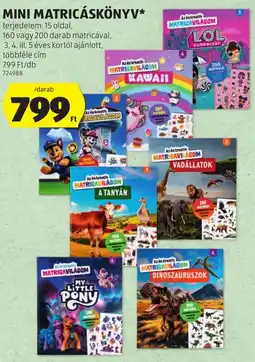 ALDI Mini matricáskönyv ajánlat