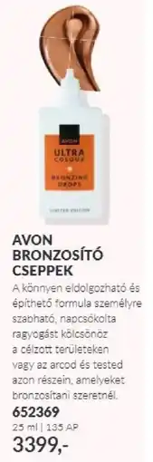 AVON Avon bronzosító cseppek ajánlat