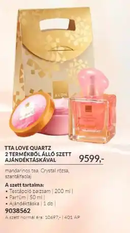 AVON TTA Love quartz 2 termékből álló szett ajándéktáskával ajánlat