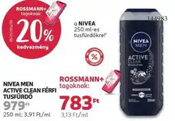 Rossmann Nivea men active clean férfi tusfürdő ajánlat
