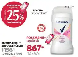 Rossmann rexona bright bouquet női stift ajánlat