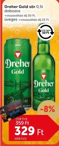 PRIVÁT Dreher Gold sör ajánlat