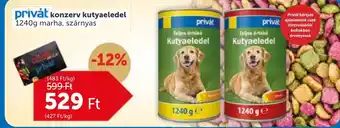 Privat konzerv kutyaeledel