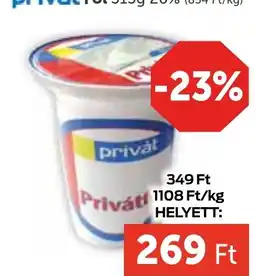 PRIVÁT Privát tej ajánlat