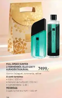 AVON Fullspeed surfer 2 termékből álló szett ajándéktáskával ajánlat