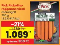 Spar Pick roppanós virsli ajánlat