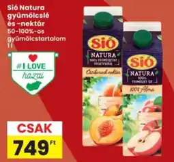 Interspar Sió Natura gyümölcsle és -nektár ajánlat
