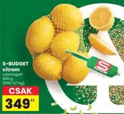 Spar S-budget citrom ajánlat