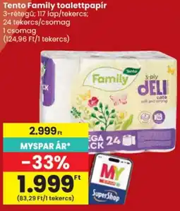Spar Tento family toalettpapír ajánlat