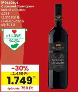 Spar Mészáros cabernet sauvignon ajánlat